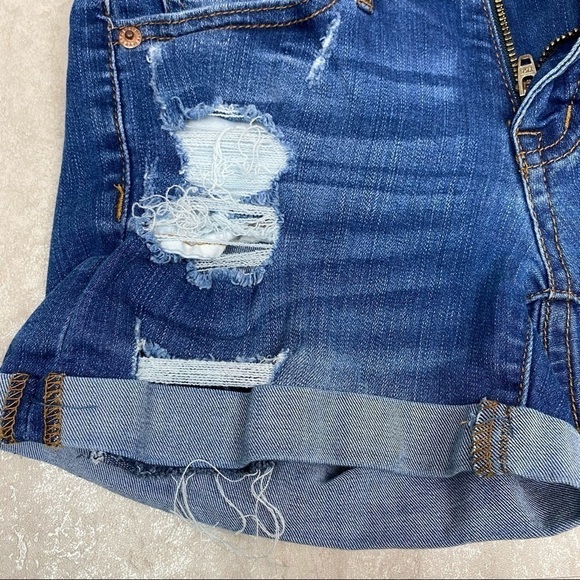 Aeropostale shorts medium washed destroyed denim - Picture 2 of 8